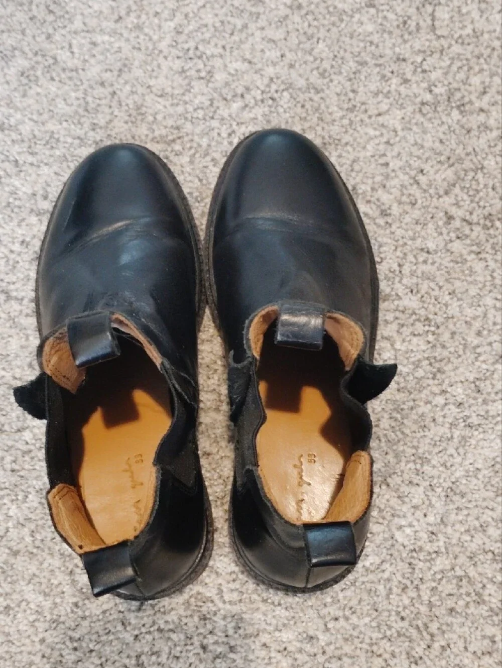 Zara Black Leather Kid's Chukka Boots